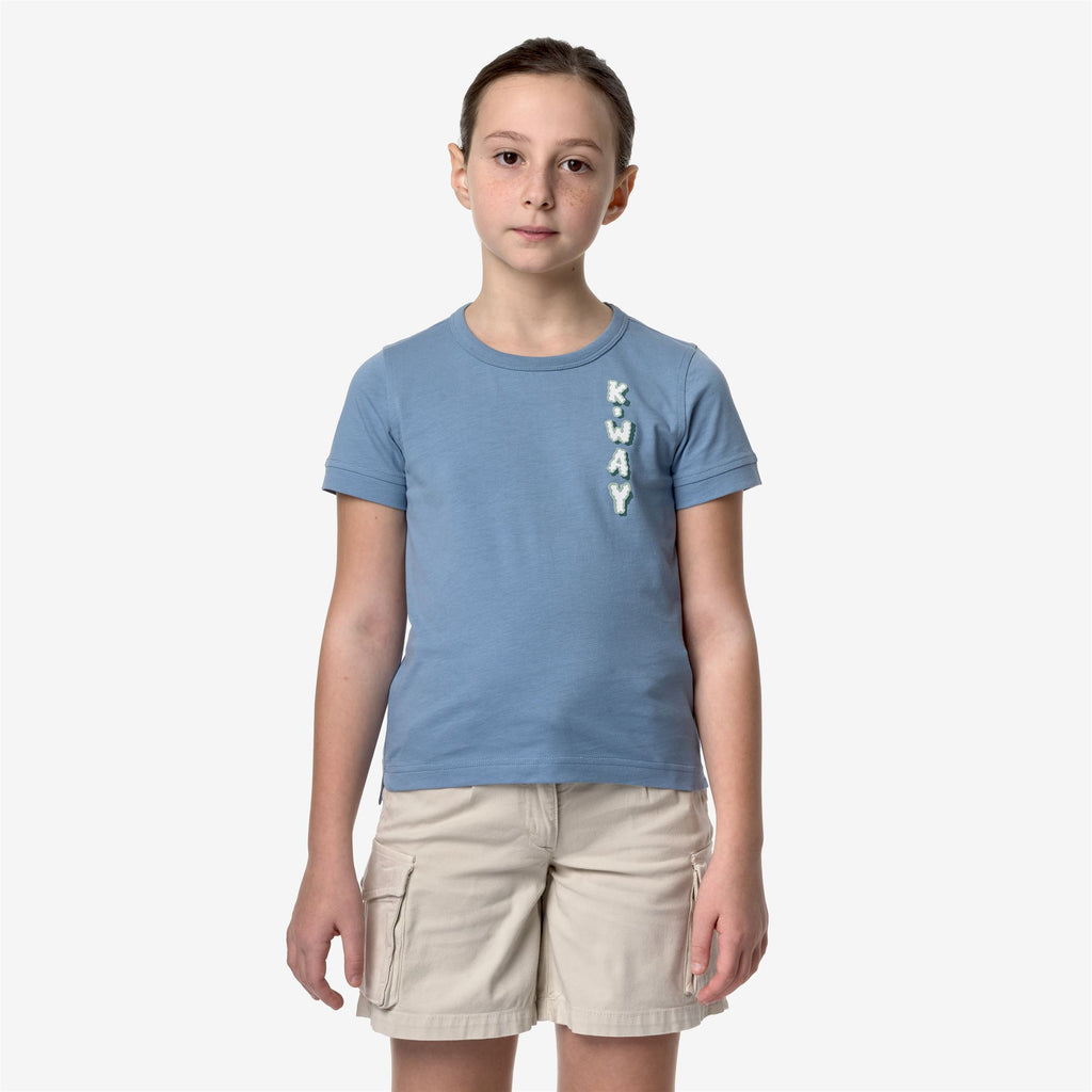 T-Shirts & Top_Girl_P. EMEL CLOUDY_T-Shirt_Blue Allure - Commercial 4