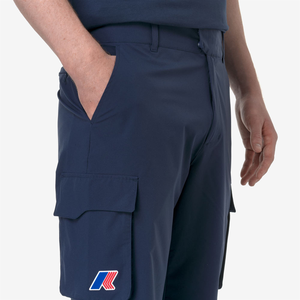 Pants Unisex SAUCHAY ALLAGRANDE Cargo BLUE DRESS Detail Double				