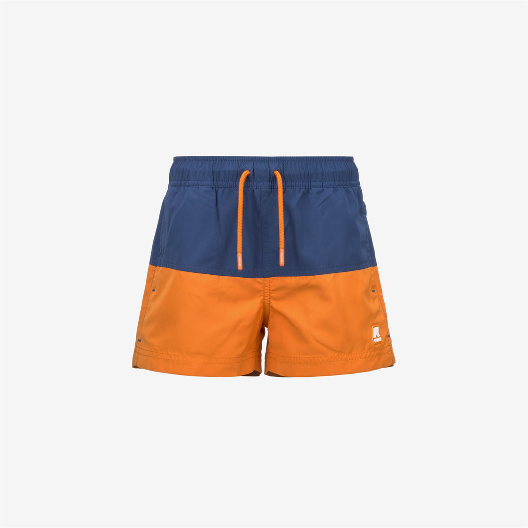 LESLIE Bathing Suits Swimming Trunks Boy BLUE FIORD-ORANGE MD Kid 3Y Blue Fiord Orange Md