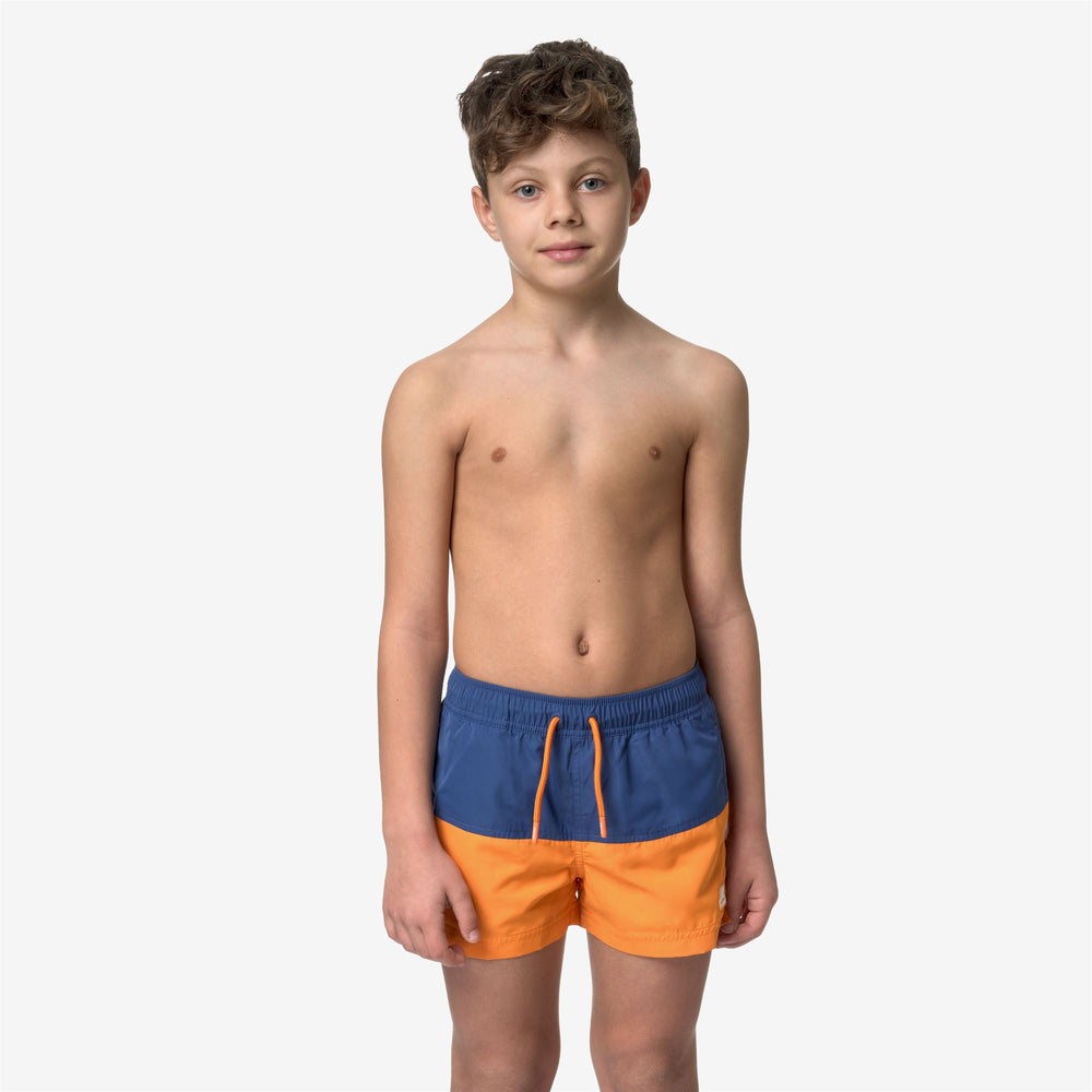 Blue Orange Boys' Swim Trunks with Quick-Dry Fabric and Pockets 02