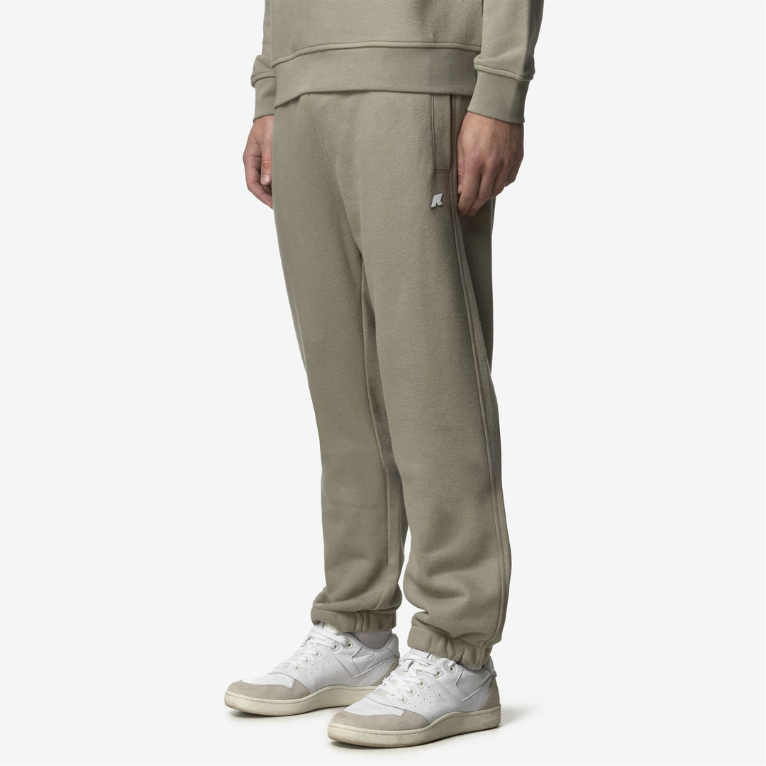 Pantaloni da jogging in pile caldo da uomo Green Oak con vita regolabile main