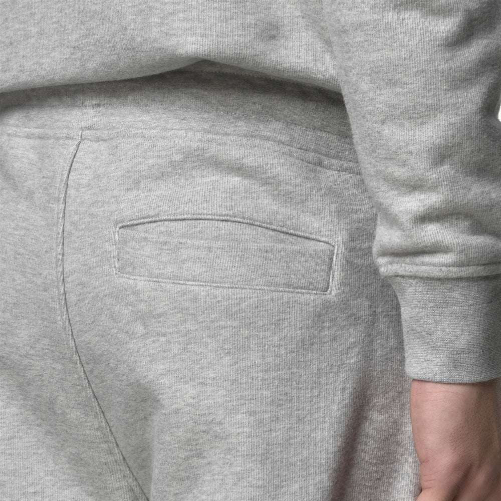 Grey Men's Fleece Jogging Pants with Adjustable Waist 02