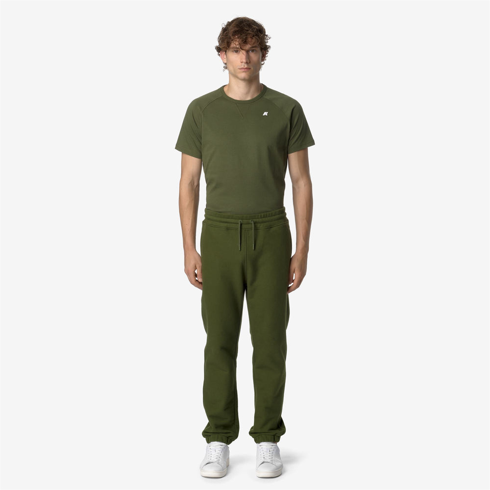 Cypress green Men's Fleece Jogging Pants for Athleisure Wear 02