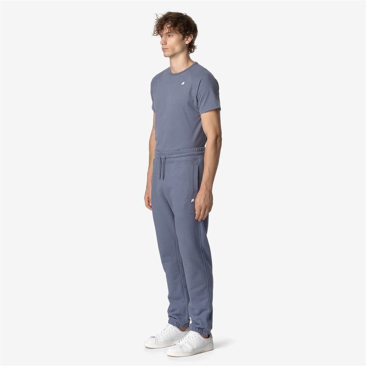 Grey Blue Men's Fleece Jogging Pants for Athleisure and Comfort 2