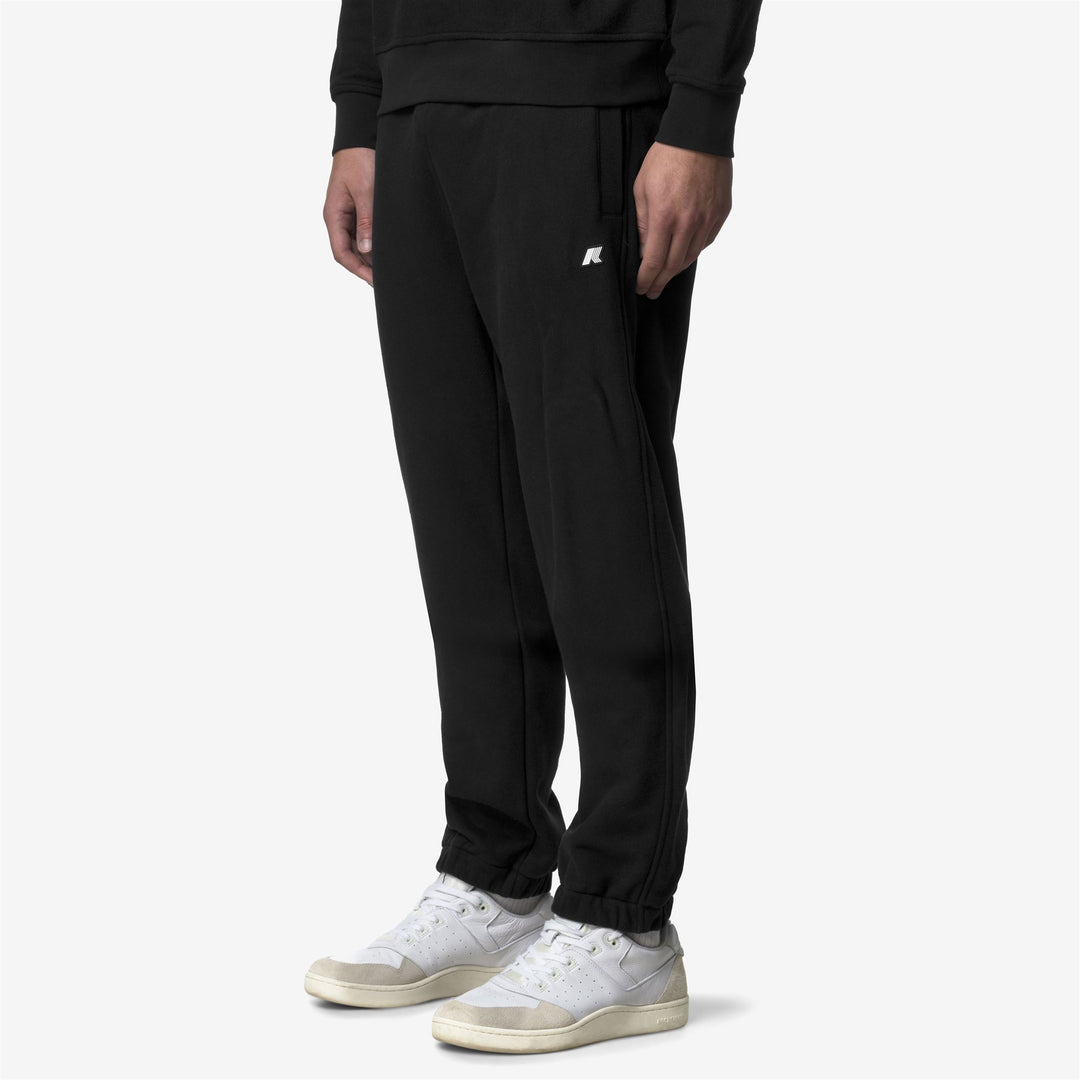 Pantalones de chándal de forro polar negros y grises para hombre main