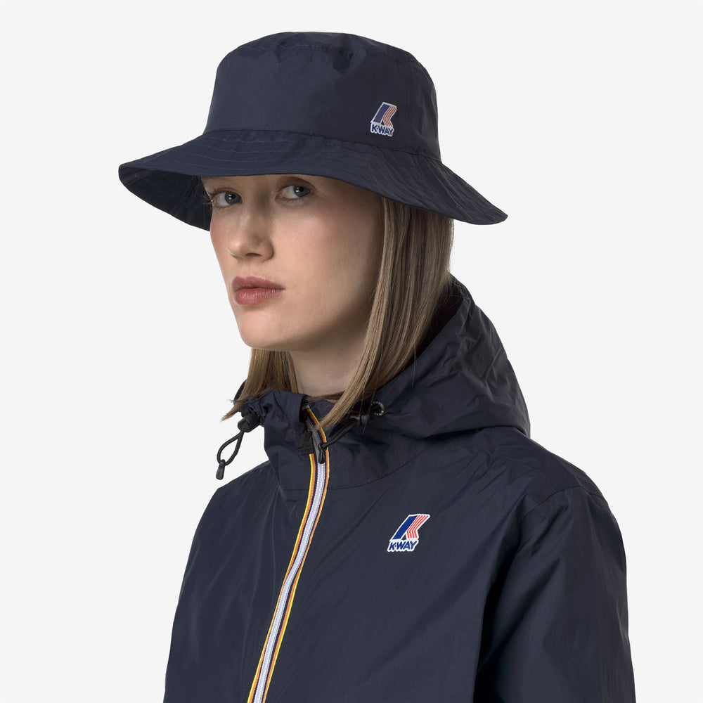 Blue Unisex Weather-Resistant Bucket Hat with Packable Design 02