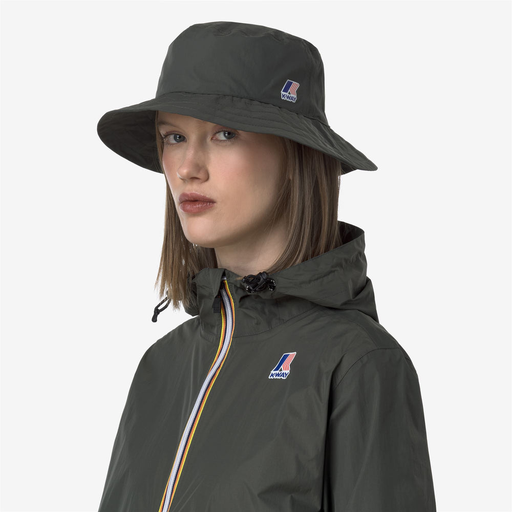 Blackish green Unisex Packable Bucket Hat with Weather Resistance 02