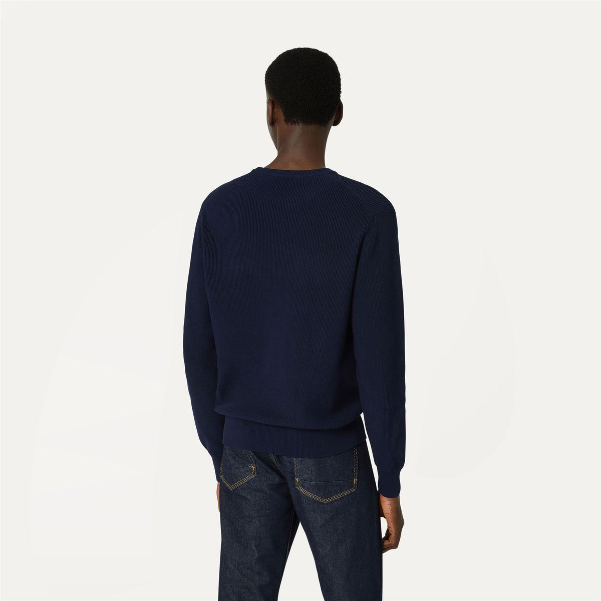 Knitwear_MAN_SEBASTIEN COTTON HCS_Pull Over_Blue Depth - Commercial 6