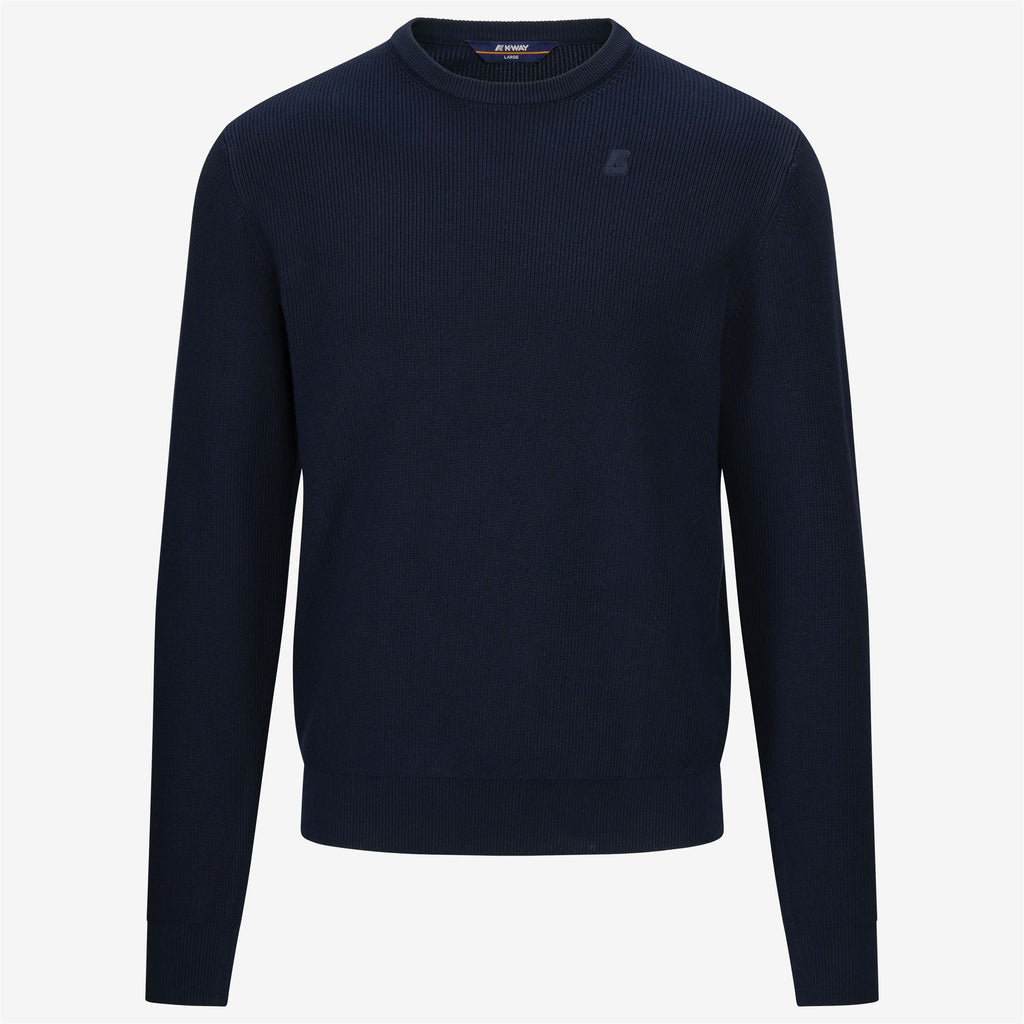 Knitwear_MAN_SEBASTIEN COTTON HCS_Pull Over_Blue Depth - Commercial 1