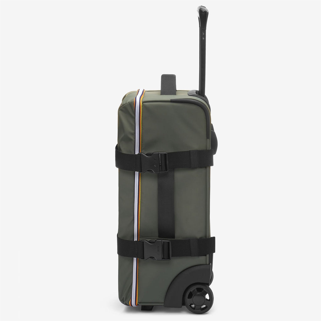 Luggage Bags Unisex BLOSSAC S Trolley GREEN BLACKISH - BLACK PURE Dressed Front (jpg Rgb)	