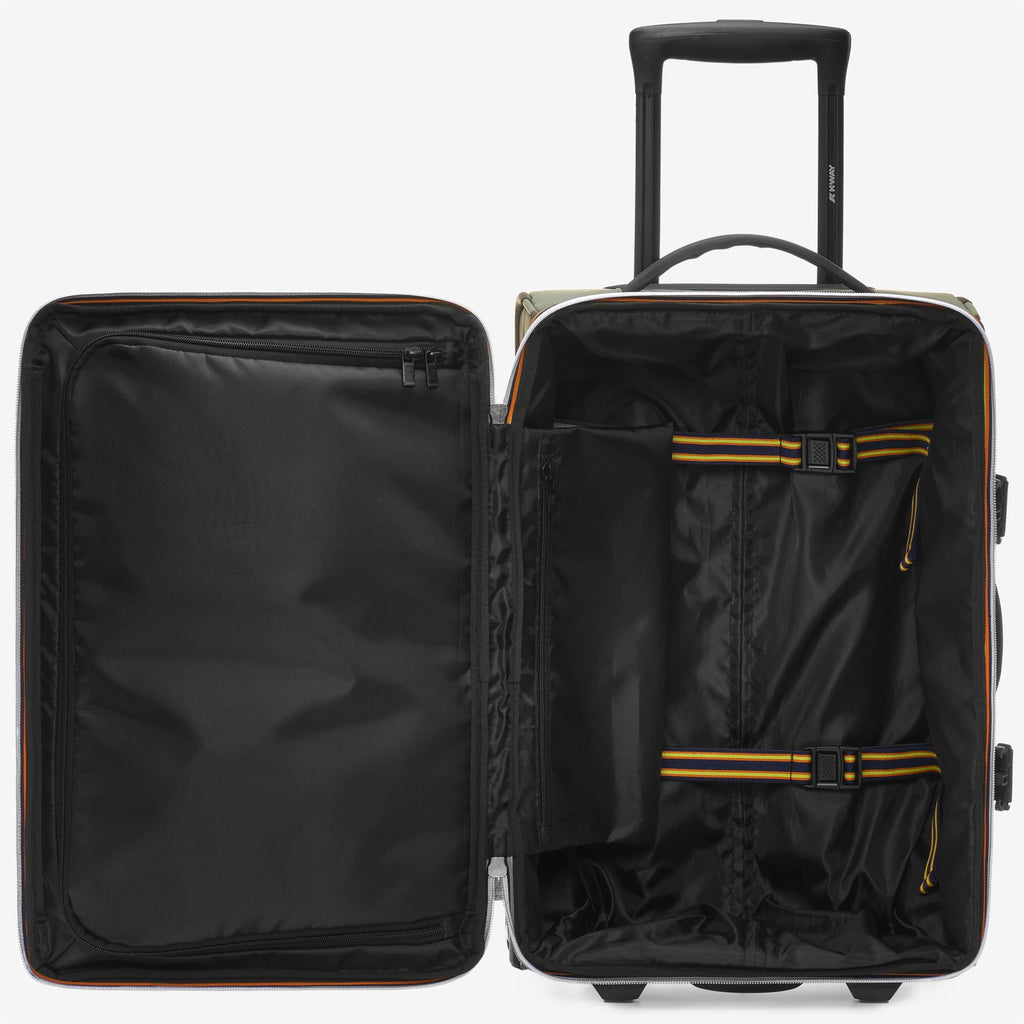 Luggage Bags Unisex BLOSSAC S Trolley GREEN BLACKISH - BLACK PURE Dressed Side (jpg Rgb)		