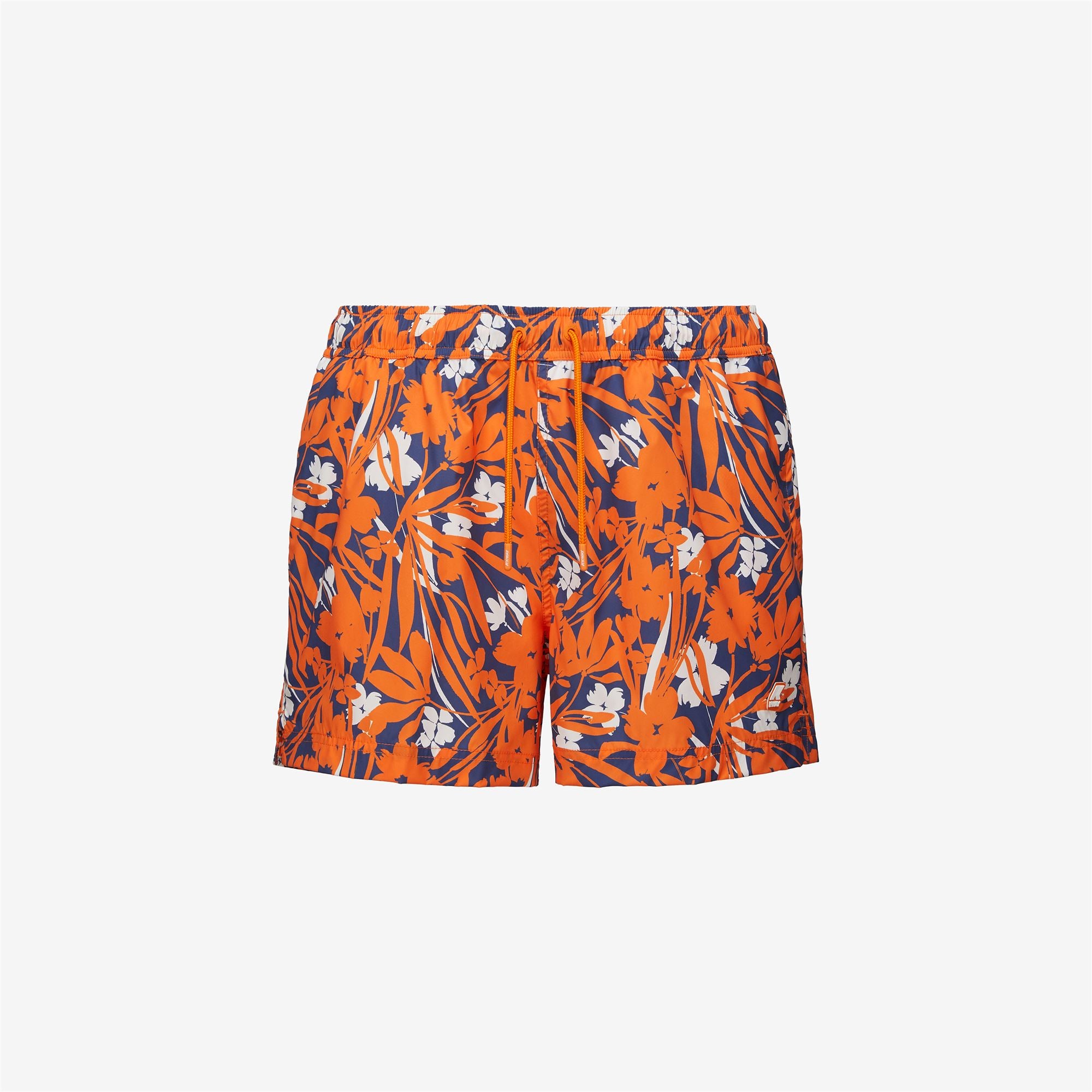 Bathing Suits_MAN_AIRY GRAPHIC_Swimming Trunks_Flowers Blue Orange - Commercial 1