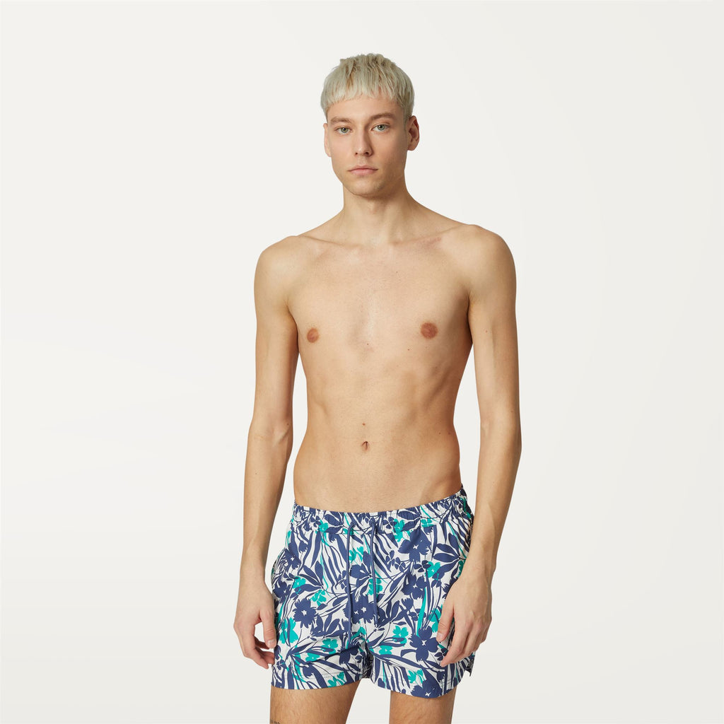 Bathing Suits_MAN_AIRY GRAPHIC_Swimming Trunks_Flowers White Indigo - Commercial 4