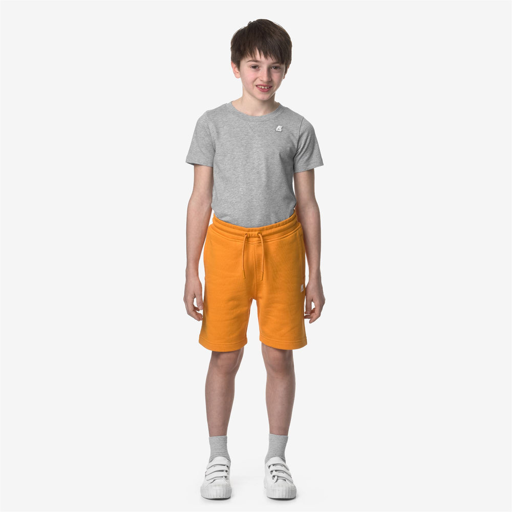 Orange Boy's Sporty City Shorts with Elastic Waist and Pockets 02