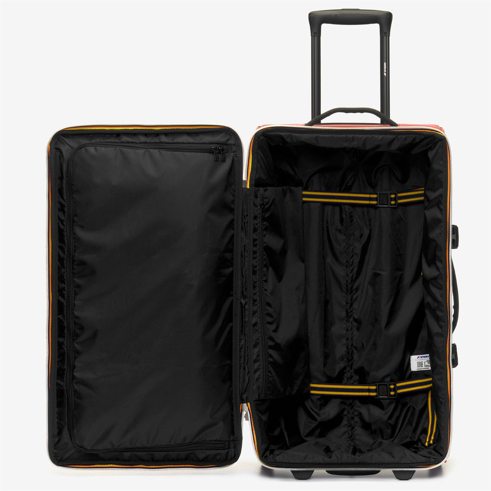 Borsa da Viaggio Trolley Unisex Rossa e Nera con Tasche Organizzative 02