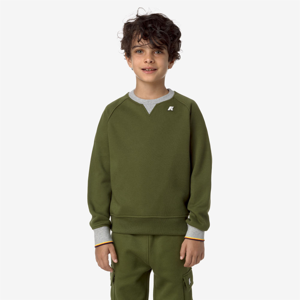 Cypress Green Boy's Fleece Pullover for City Wear 02