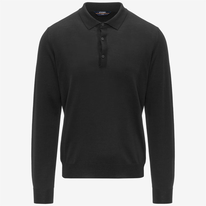 Maglione grigio in lana merino da uomo con colletto polo 1