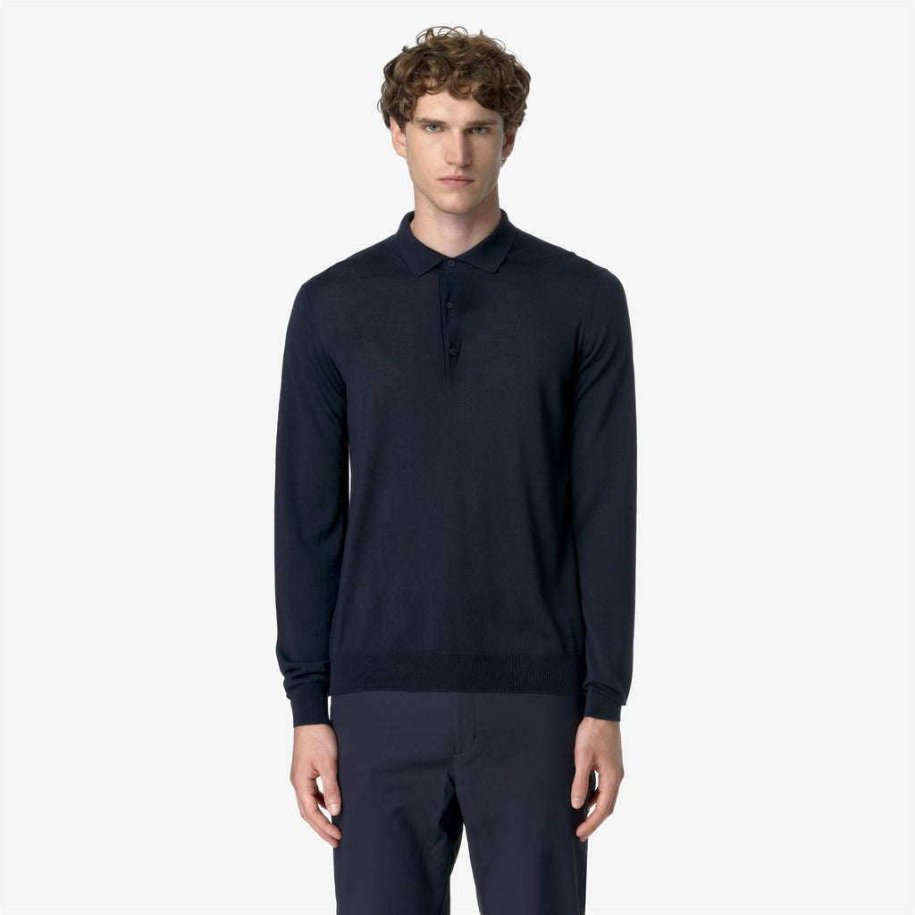 Knitwear_MAN_REY WOOL MERINO BLEND_Pull Over_Blue Depth - Commercial 4