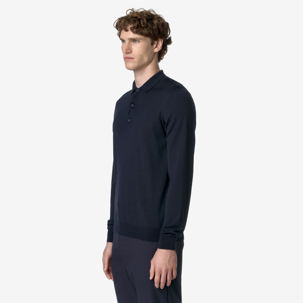 Knitwear_MAN_REY WOOL MERINO BLEND_Pull Over_Blue Depth - Commercial 5