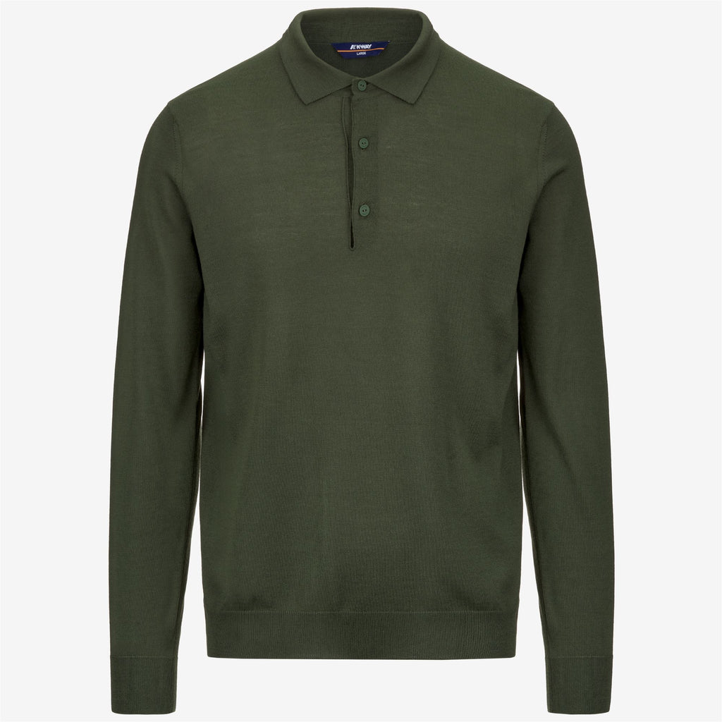 Knitwear_MAN_REY WOOL MERINO BLEND_Pull Over_Green Black Forest - Commercial 1
