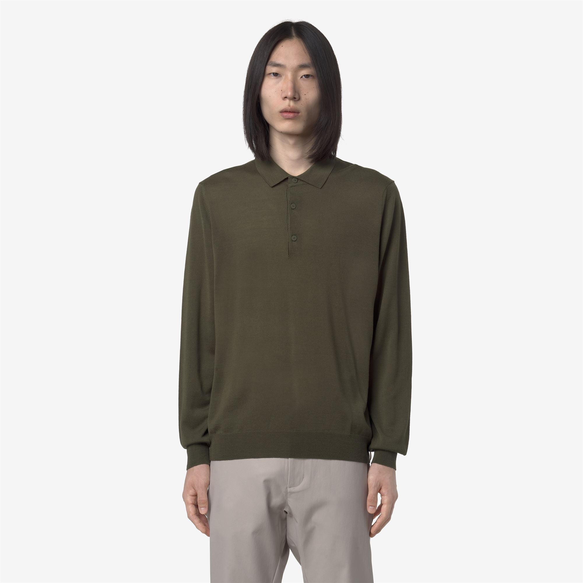 Knitwear_MAN_REY WOOL MERINO BLEND_Pull Over_Green Winter - Commercial 4