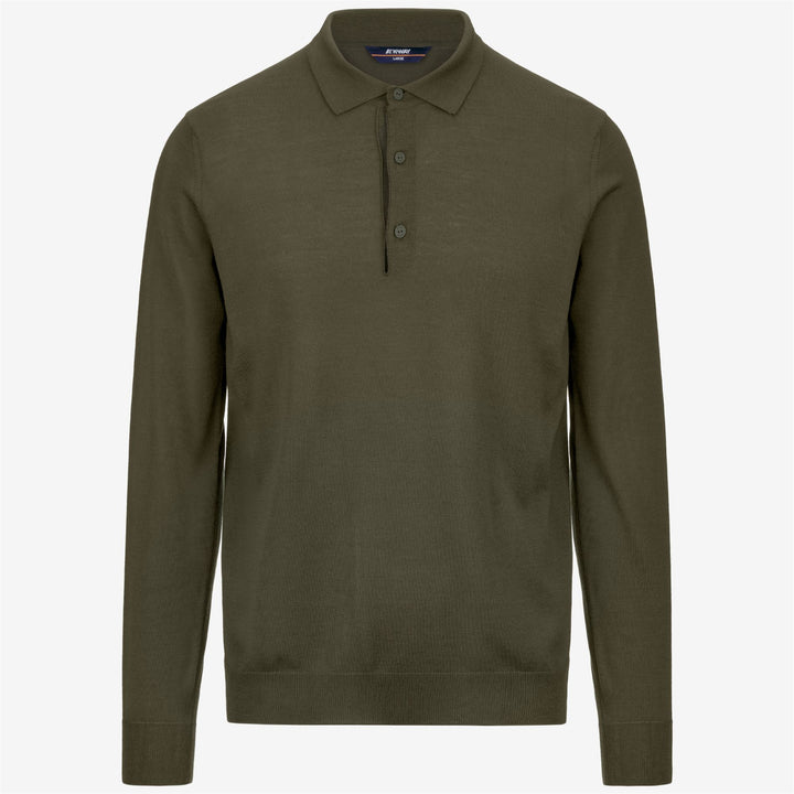 Maglione pullover in lana merino verde da uomo 1