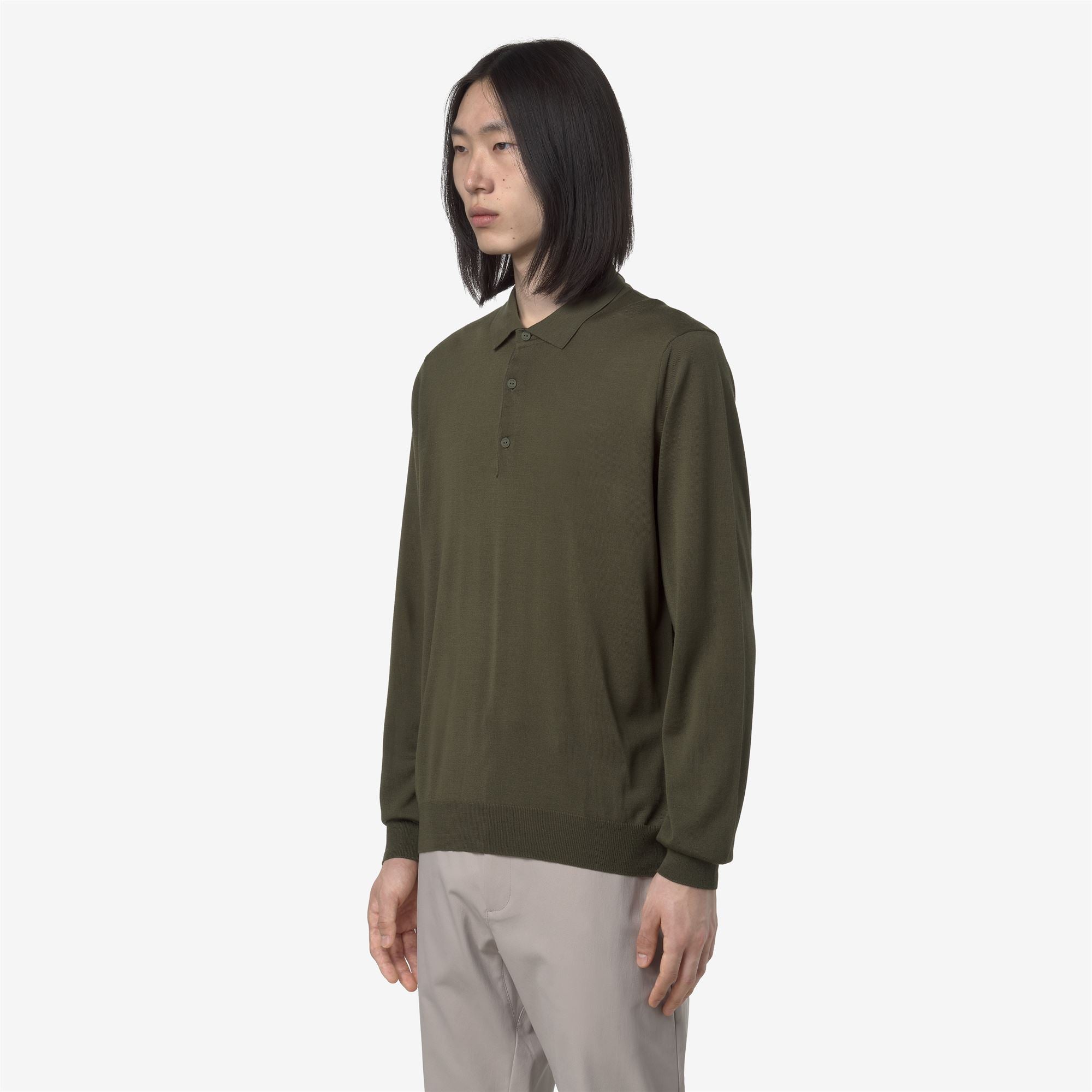 Knitwear_MAN_REY WOOL MERINO BLEND_Pull Over_Green Winter - Commercial 5