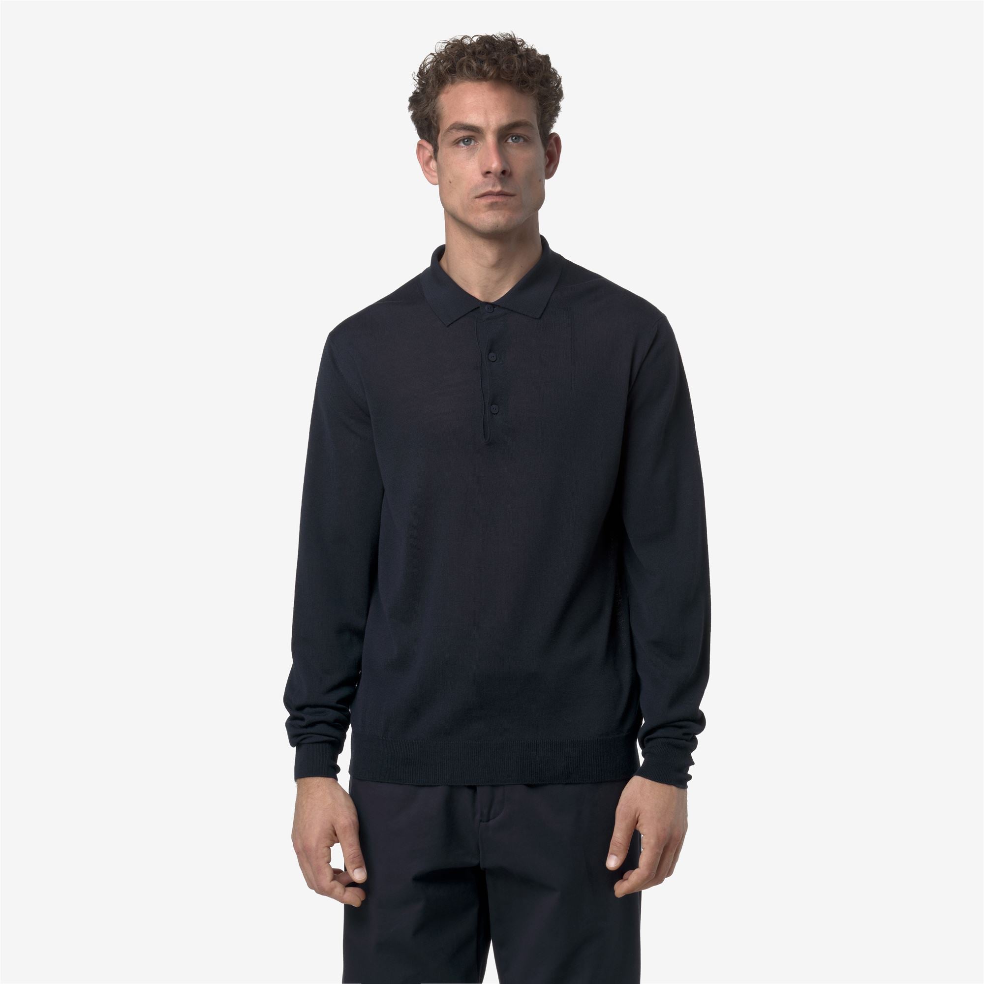 Knitwear_MAN_REY WOOL MERINO BLEND_Pull Over_Blue Depth - Commercial 4