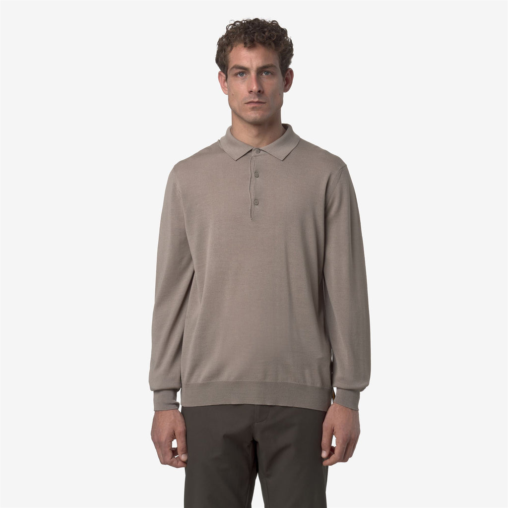 Knitwear_MAN_REY WOOL MERINO BLEND_Pull Over_Beige Taupe - Commercial 4
