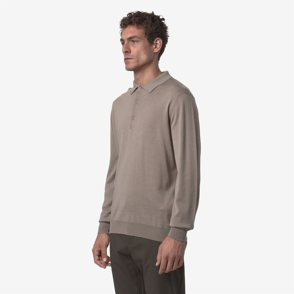 Knitwear_MAN_REY WOOL MERINO BLEND_Pull Over_Beige Taupe - Commercial 5