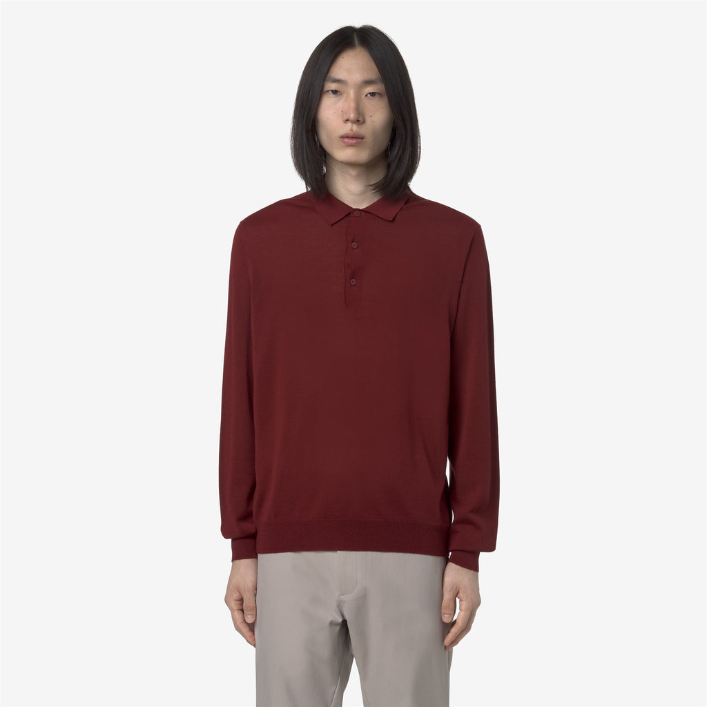 Knitwear_MAN_REY WOOL MERINO BLEND_Pull Over_Red Syrah - Commercial 4