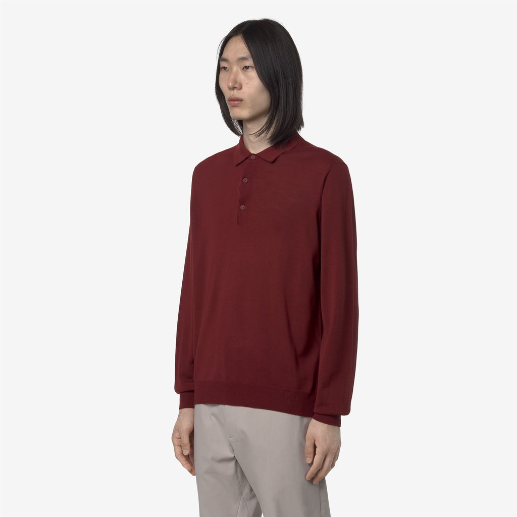 Knitwear_MAN_REY WOOL MERINO BLEND_Pull Over_Red Syrah - Commercial 5