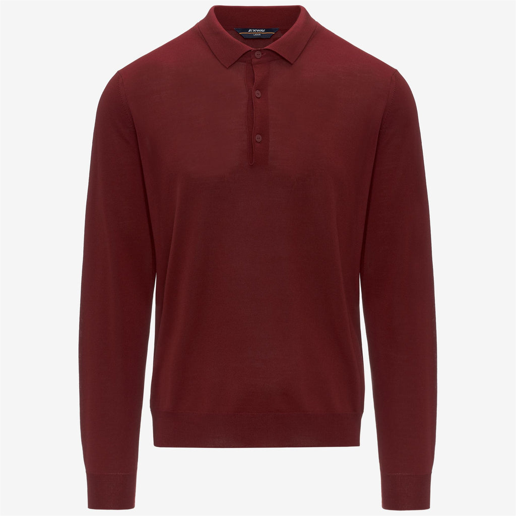 Knitwear_MAN_REY WOOL MERINO BLEND_Pull Over_Red Syrah - Commercial 1