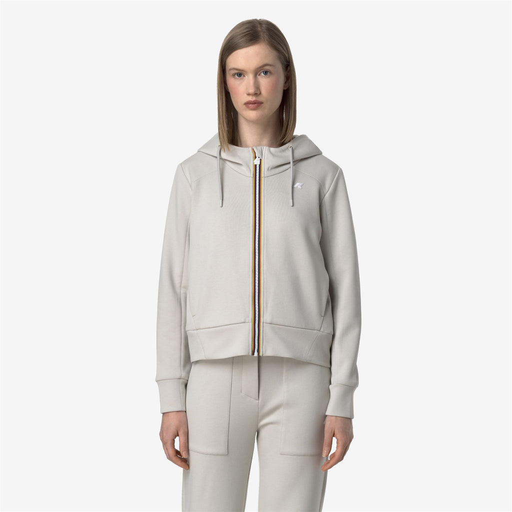 Fleece_WOMAN_DIVINE LIGHT SPACER_Jacket_BEIGE LT - Commercial 4