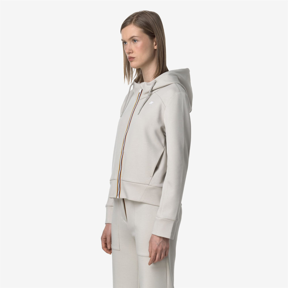 Fleece_WOMAN_DIVINE LIGHT SPACER_Jacket_BEIGE LT - Commercial 5