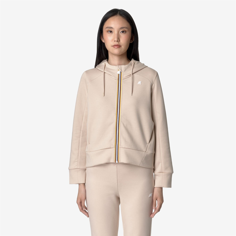 Pink Orange Women's Fleece Jacket for Leisure and Sports 02