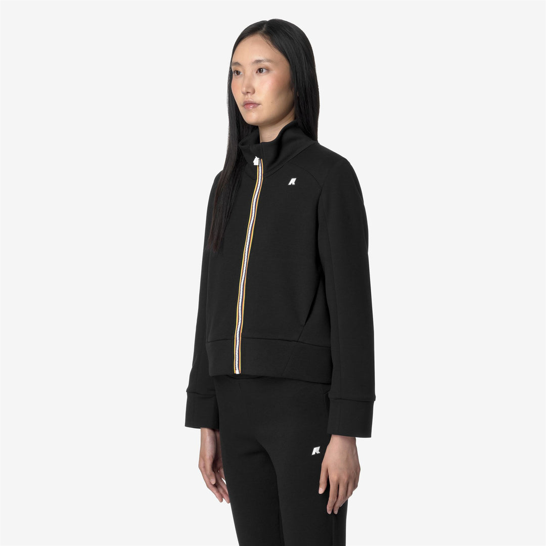 Chaqueta de felpa recortada negra y gris para mujer, ocio y deporte main