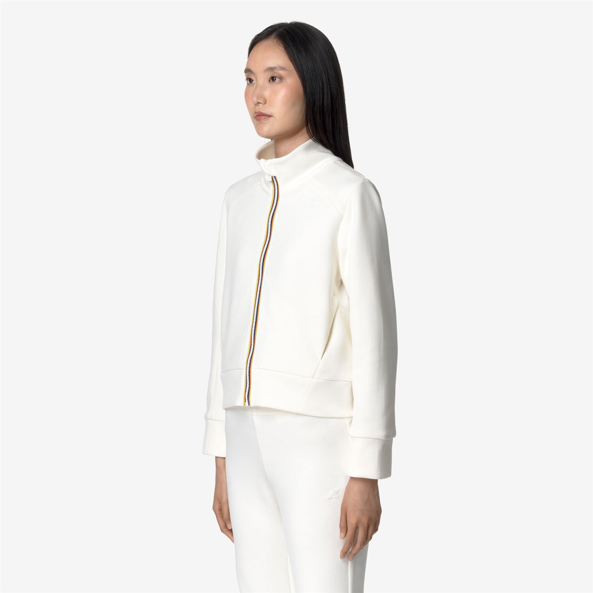 Fleece_WOMAN_ALARA LIGHT SPACER_Jacket_White Gardenia - Commercial 5