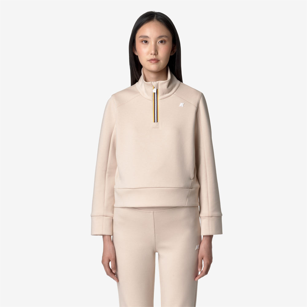 Pink Women's Cropped Fleece Jumper for Leisure and Sports 02