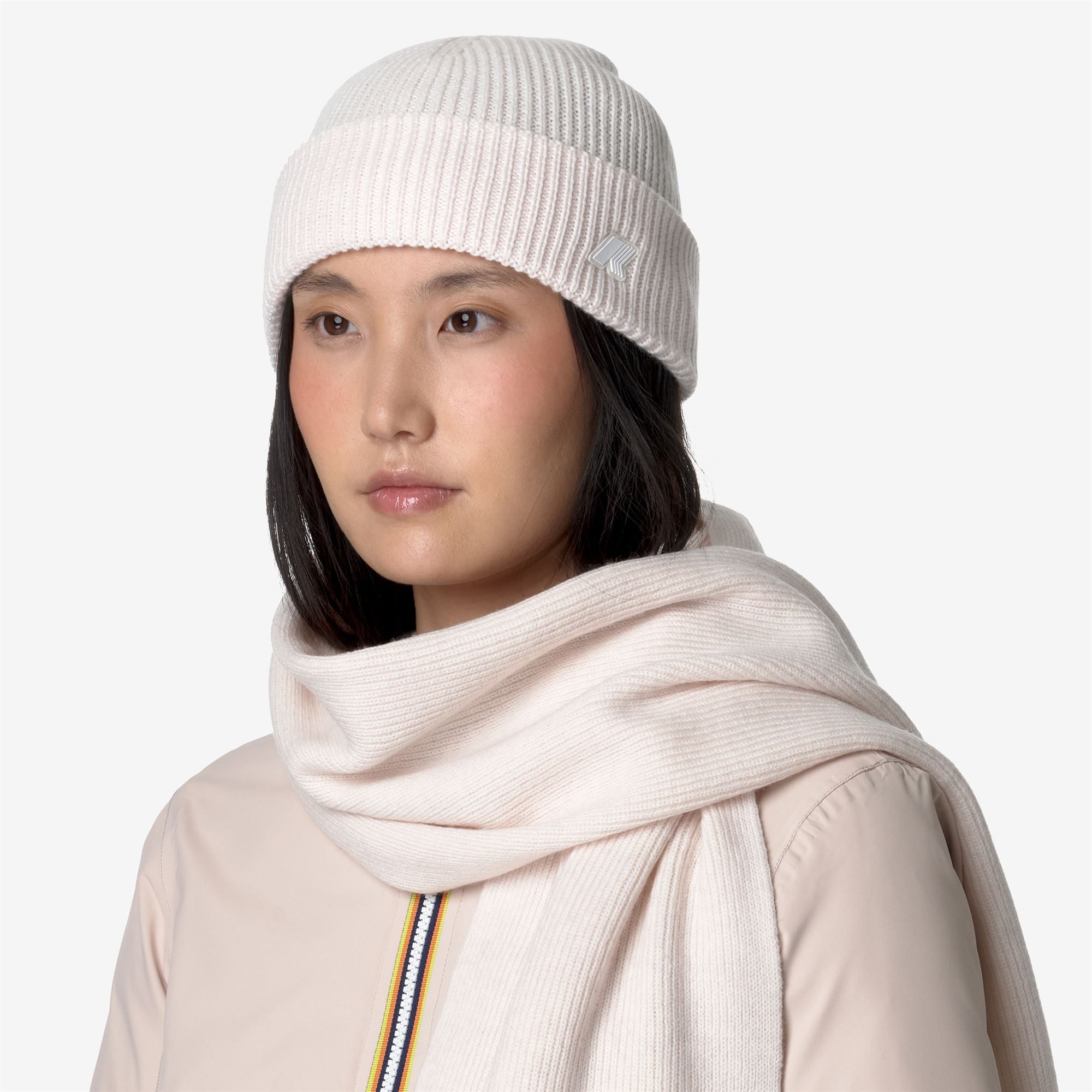 Headwear_UNISEX_BRICE CARDIGAN STITCH WOOL_Hat_White Gardenia Melange - Commercial 4