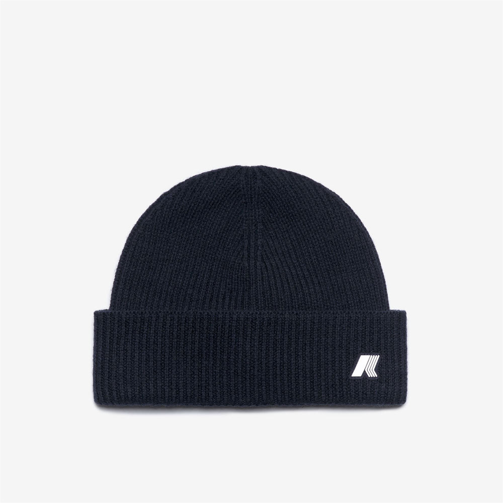 Melange Blue Unisex Wool Winter Beanie with K-Way Logo 02