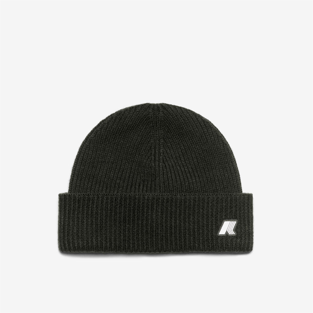 Headwear_UNISEX_BRICE CARDIGAN STITCH WOOL_Hat_Green Blackish Melange - Commercial 1