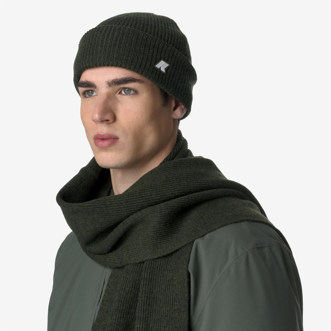 Melange green Unisex Wool Fisherman Beanie for Winter Protection 01