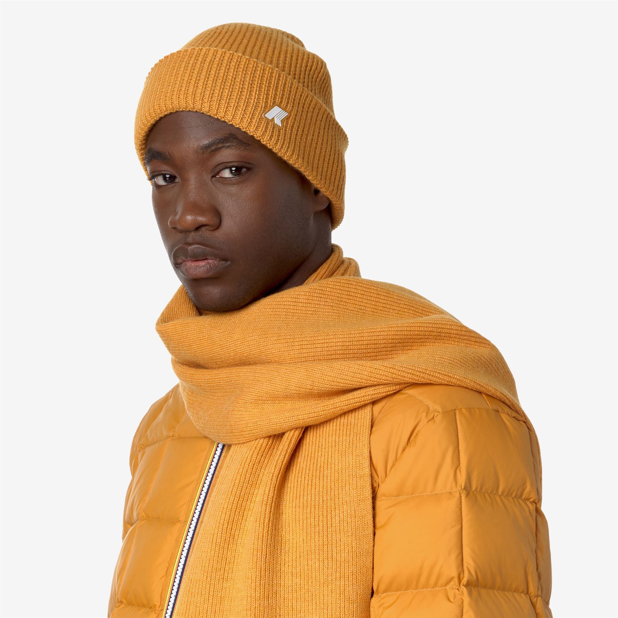 Headwear_UNISEX_BRICE CARDIGAN STITCH WOOL_Hat_Yellow Inca Melange - Commercial 4