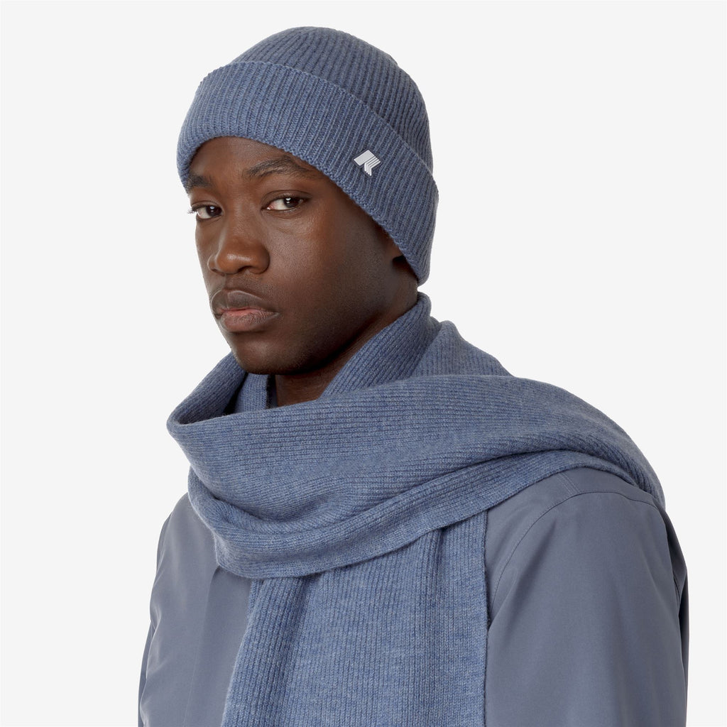 Headwear_UNISEX_BRICE CARDIGAN STITCH WOOL_Hat_Grey Blue Avio Melange - Commercial 4