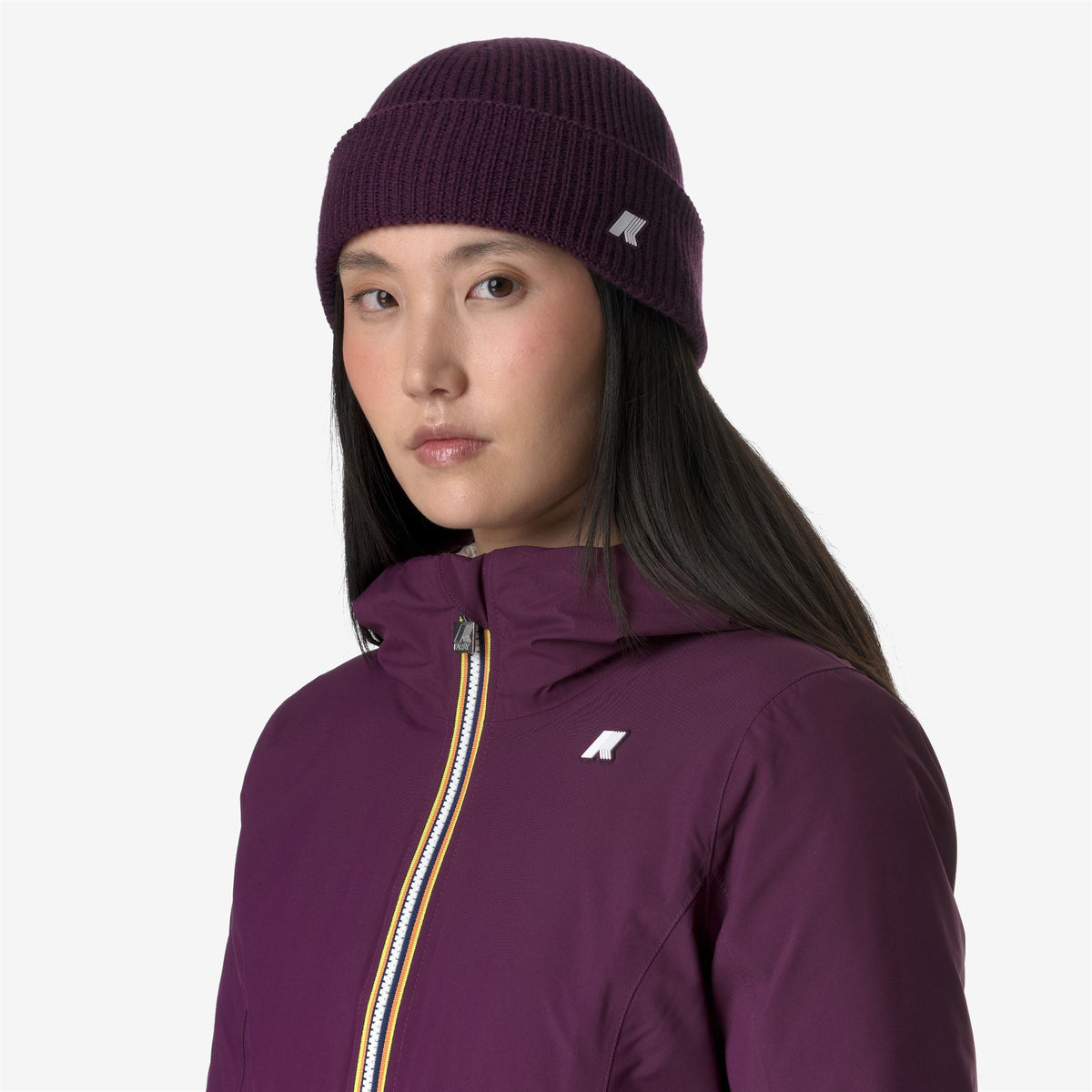 Headwear_UNISEX_BRICE CARDIGAN STITCH WOOL_Hat_Violet Dk Purple Melange - Commercial 4