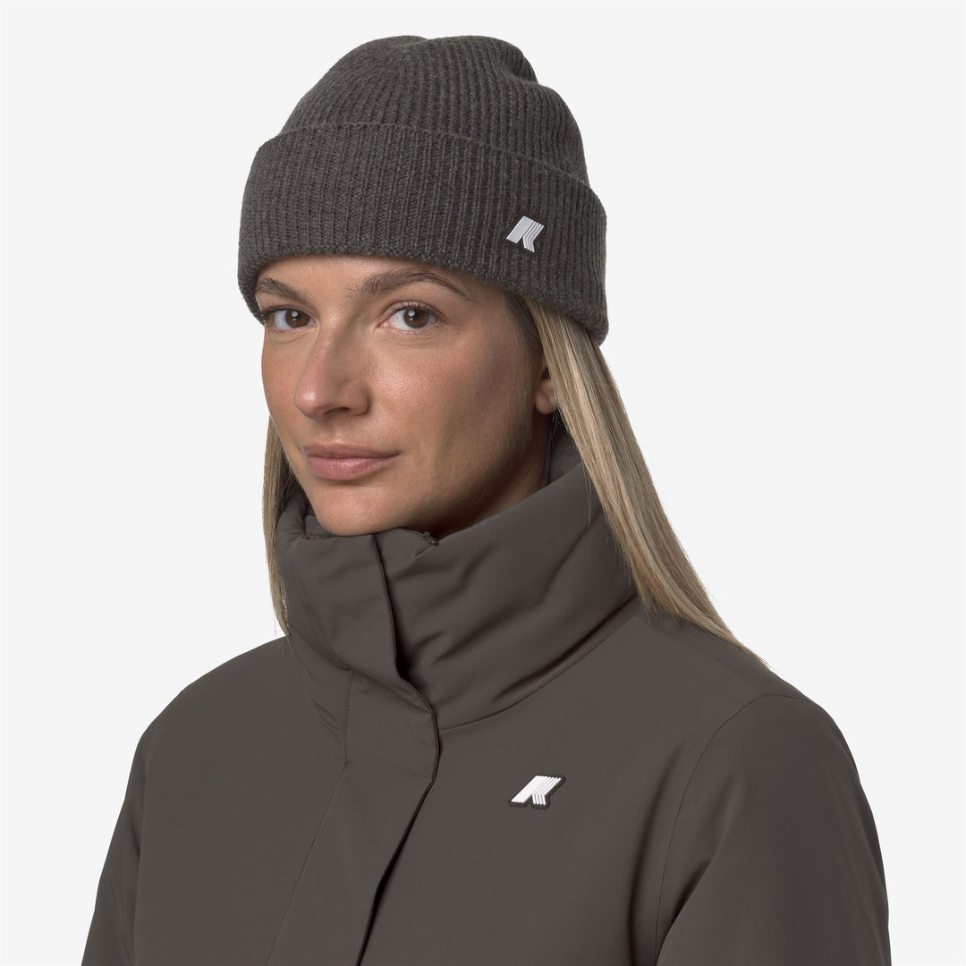 Gorro de pescador unisex de lana de invierno color oliva negro main