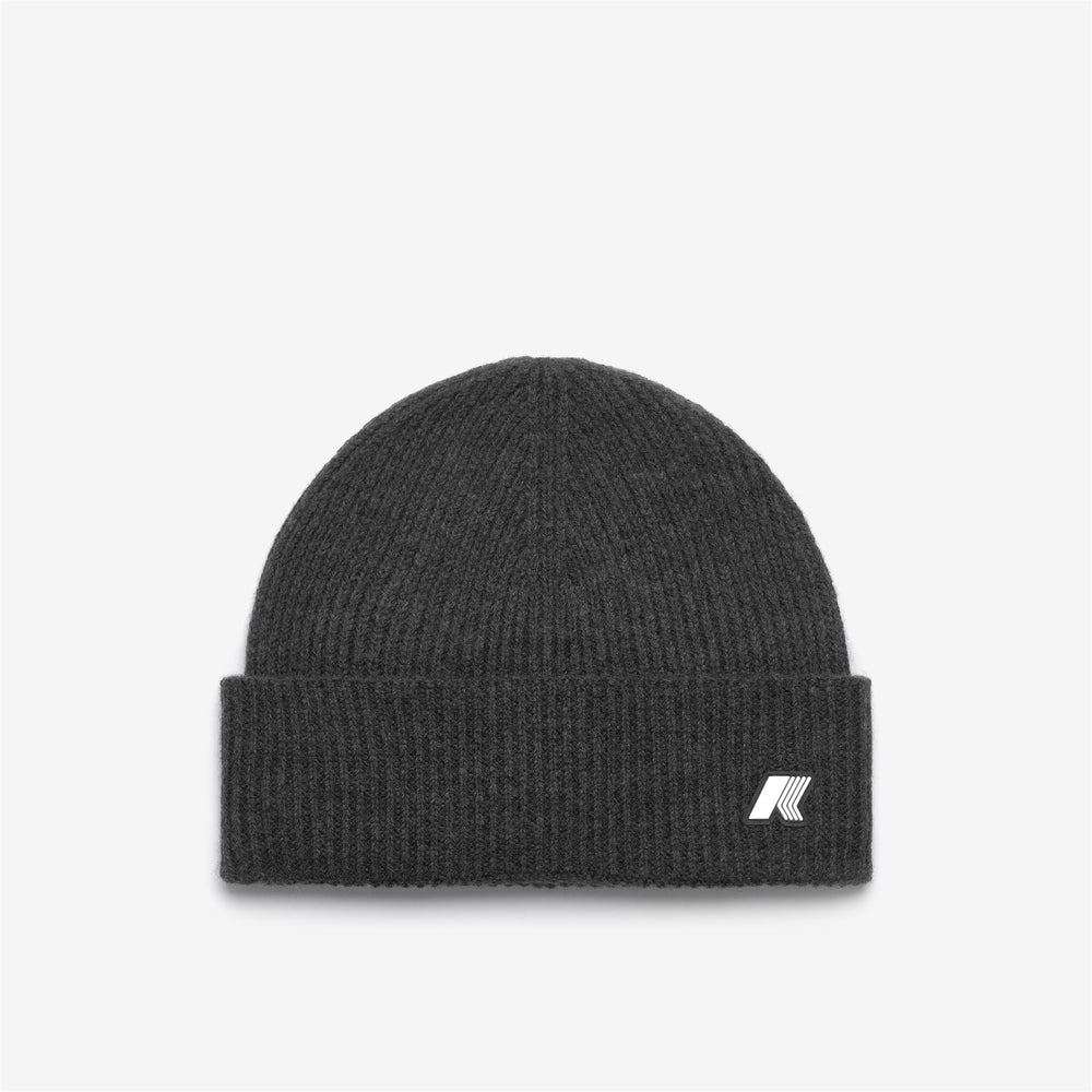 Grey Unisex Wool Fisherman's Rib Beanie Hat 02