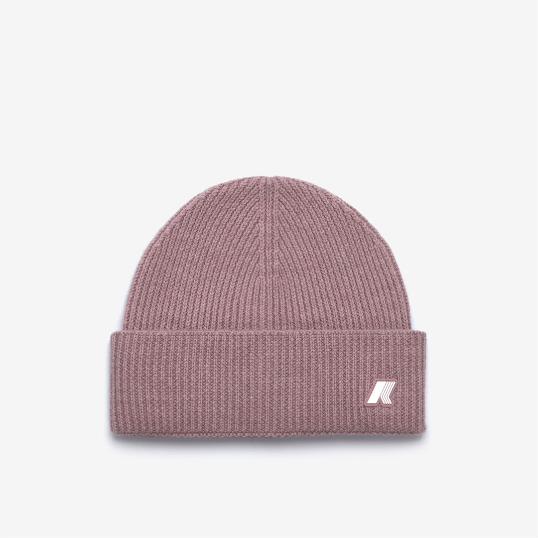 Brown unisex wool fisherman beanie with logo patch main