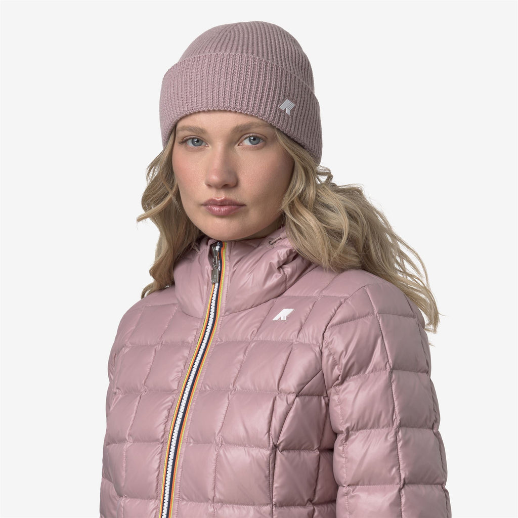 Headwear_UNISEX_BRICE CARDIGAN STITCH WOOL_Hat_Rose Pinkish Mel - Commercial 4